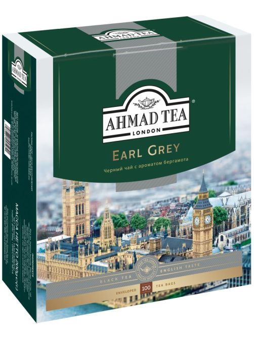 Чай Ahmad Tea Earl Grey черный с бергамотом (2г x 100шт), 200г