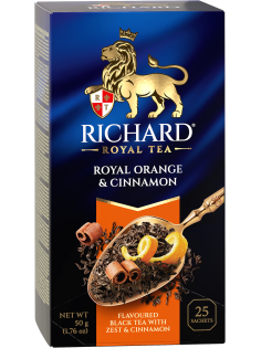 Чай Richard черный апельсин-корица (2г x 25шт), 50г