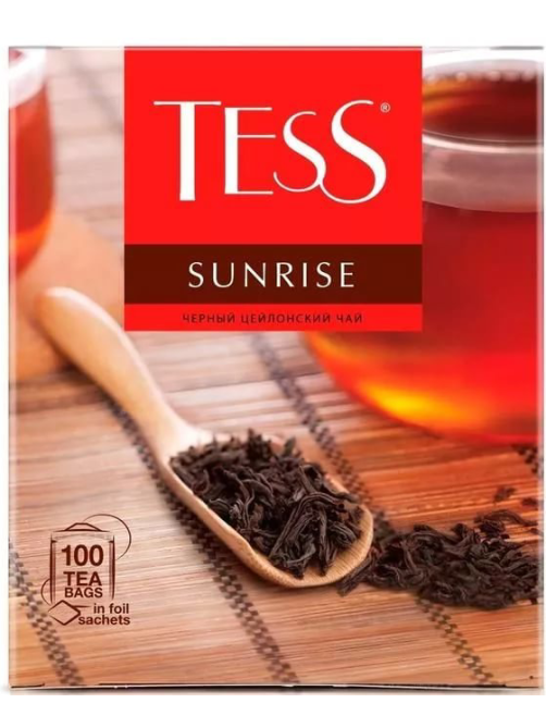 Чай Tess Sunrise цейлонский черный (1.8г х 100шт), 180г