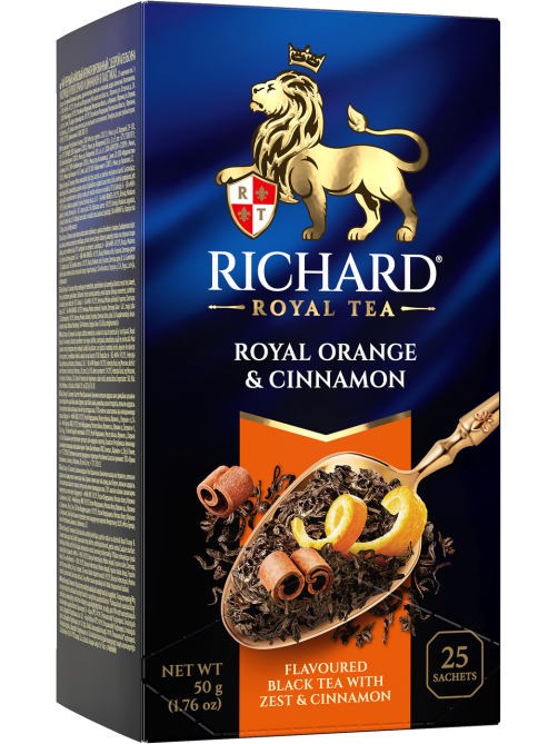 Чай Richard черный апельсин-корица (2г x 25шт), 50г