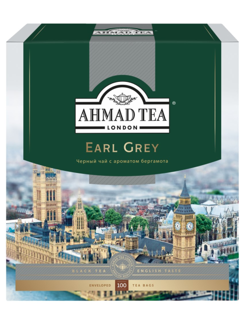 Чай Ahmad Tea Earl Grey черный с бергамотом (2г x 100шт), 200г