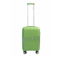 Чемодан Sirocco Emerald 4К PP зеленый S, 38 x 21 x 56см