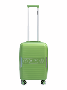 Чемодан Sirocco Emerald 4К PP зеленый S, 38 x 21 x 56см