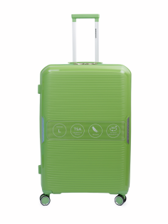 Чемодан Sirocco Emerald 4К PP зеленый L, 51.5 x 30 x 77.5см