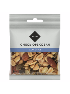 RIOBA Смесь ореховая соленая, 50г