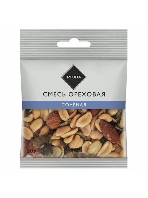 RIOBA Смесь ореховая соленая, 50г