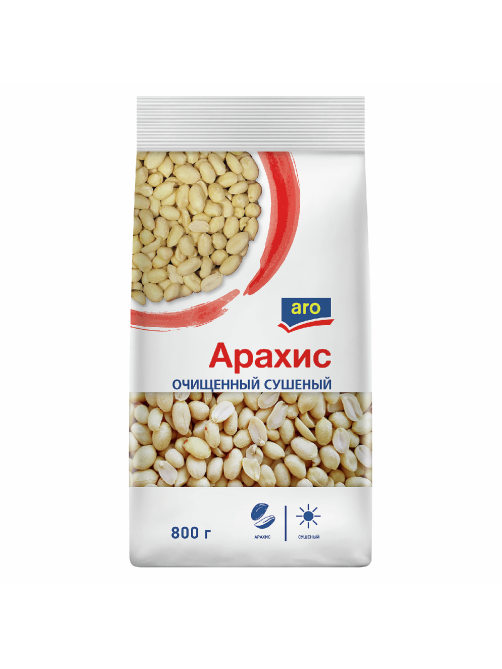 aro Арахис очищенный сушеный, 800г