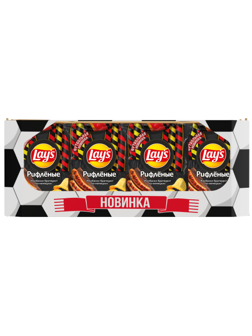 Чипсы Lay's Колбаски Братвуртс по-немецки рифленые, 105г