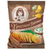 Чипсы Хрустящий картофель Сметана и лук, 160г