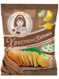 Чипсы Хрустящий картофель Сметана и лук, 160г