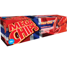 Чипсы-пластины Mega Chips картофельные с норвежским лобстером, 100г