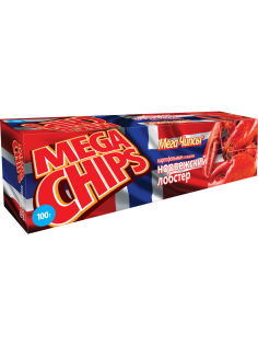 Чипсы-пластины Mega Chips картофельные с норвежским лобстером, 100г