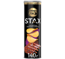 Чипсы Lay's Stax Ребрышки барбекю, 140г