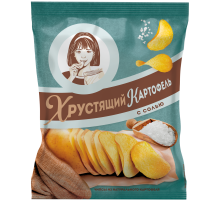 Чипсы Хрустящий картофель в ломтиках c солью, 70г