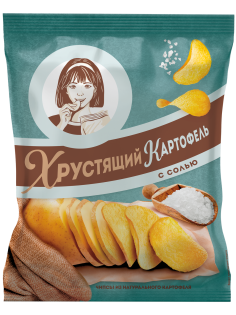 Чипсы Хрустящий картофель в ломтиках c солью, 70г
