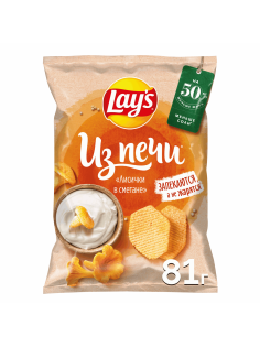 Чипсы Lay's Лисички в сметане из печи, 81г