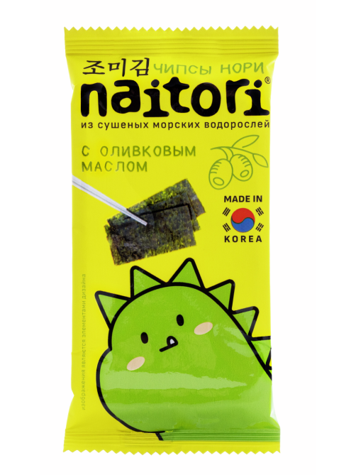 Чипсы нори Naitori с оливковым маслом, 3г