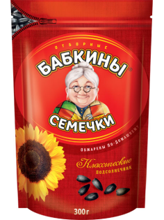 Семечки подсолнечника Бабкины семечки отборные жареные, 300г