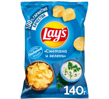 Чипсы Lay's Сметана и зелень, 140г