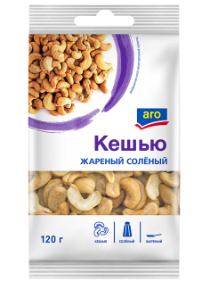 aro Кешью жареный соленый, 120г