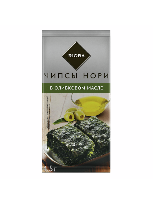 RIOBA Чипсы нори с оливковым маслом, 4.5г