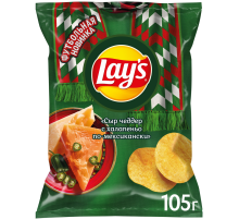 Чипсы Lay's Сыр чеддер с халапеньо по-мексикански, 105г