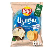 Чипсы Lay's Нежный сыр с зеленью из печи, 81г