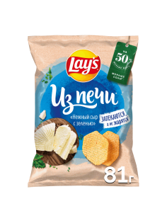 Чипсы Lay's Нежный сыр с зеленью из печи, 81г