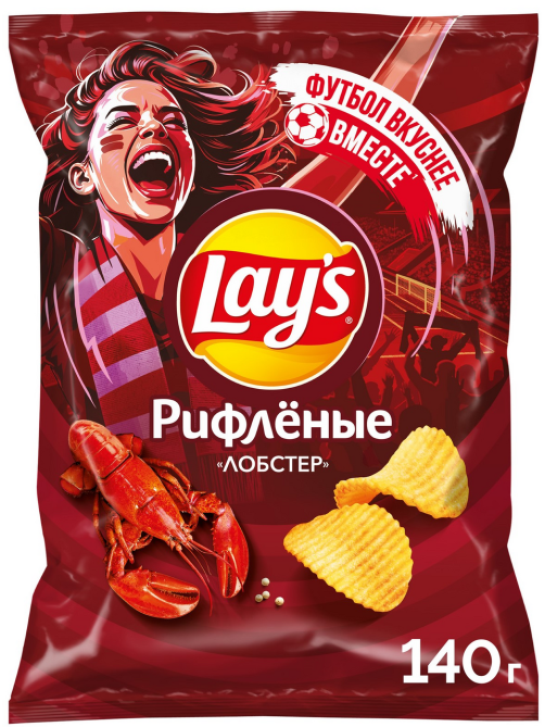 Чипсы Lay's рифленые Лобстер, 140г