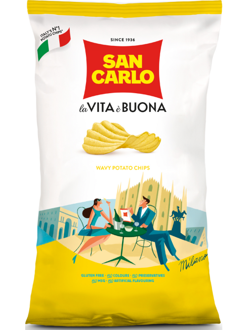 Чипсы San Carlo рифленые Крокканте, 180г