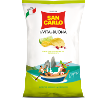 Чипсы San Carlo Лайм и розовый перец, 150г