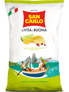 Чипсы San Carlo Лайм и розовый перец, 150г