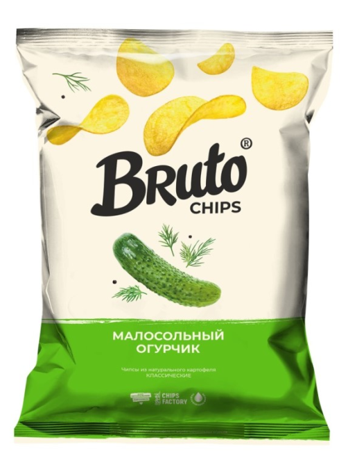 Чипсы Bruto малосольные огурчики, 120г