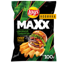 Чипсы Lay's Maxxx Двойной гамбургер, 100г