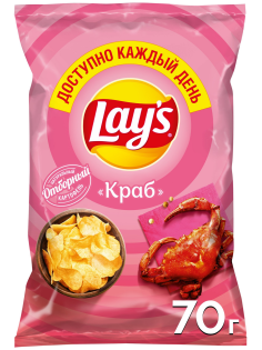Чипсы Lay's Краб, 70г