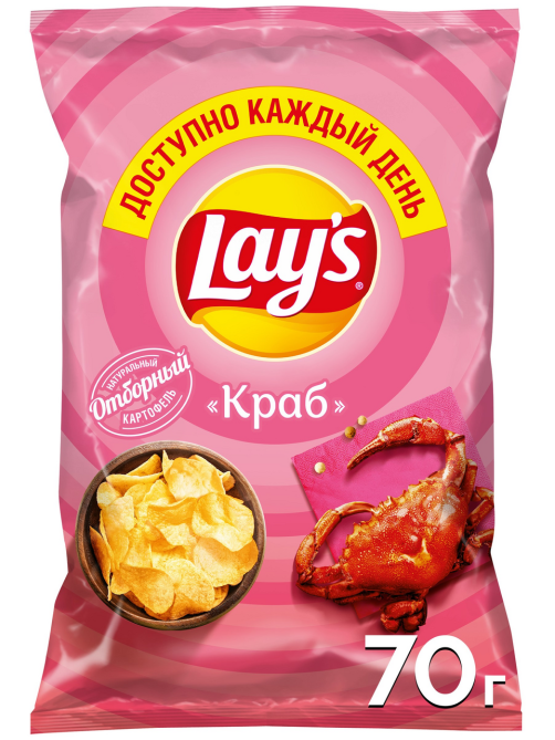 Чипсы Lay's Краб, 70г