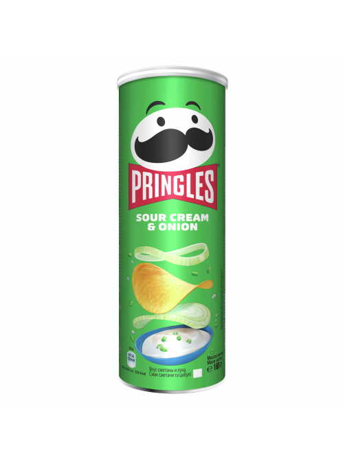 Чипсы Pringles картофельные Сметана и лук, 165г
