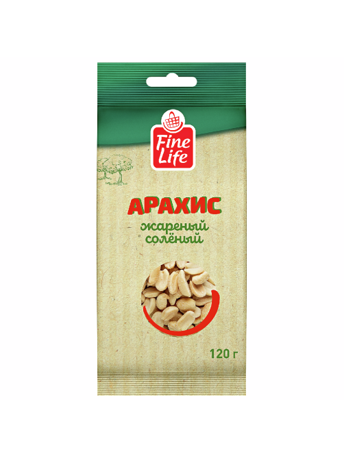 Fine Life Арахис жареный соленый, 120г