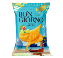 Чипсы Bon Giorno тайские пряности рифленые, 120г