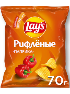 Чипсы Lay's рифленые Паприка, 70г