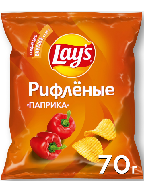Чипсы Lay's рифленые Паприка, 70г