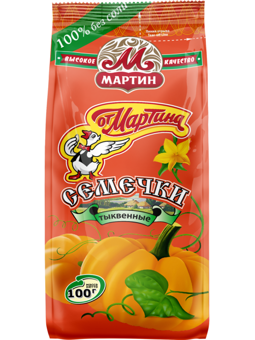 Семечки тыквенные От Мартина обжаренные без соли, 100г