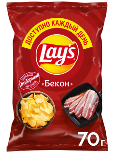 Чипсы Lay's Бекон, 70г