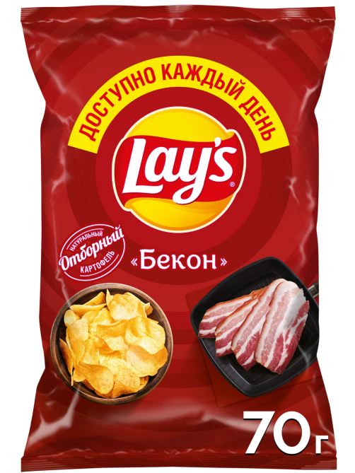 Чипсы Lay's Бекон, 70г