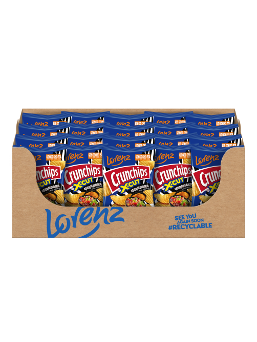 Чипсы Lorenz Crunchips X-Cut рифленые Чакалака, 130г