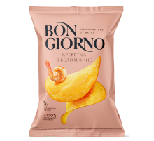 Чипсы Bon Giorno креветка в белом вине, 120г