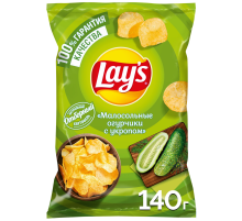 Чипсы Lay's Малосольные огурчики с укропом, 140г
