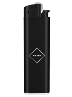 RIOBA Зажигалка черная кремниевая XHF 8019, 10шт