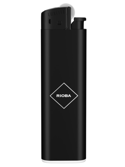 RIOBA Зажигалка черная кремниевая XHF 8019, 10шт