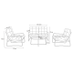 Набор мебели Zalger Garden Lounge 4 предмета